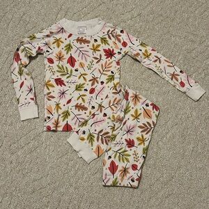 Hanna Andersson Kids Pajama Set - Multicolor Leaf Print